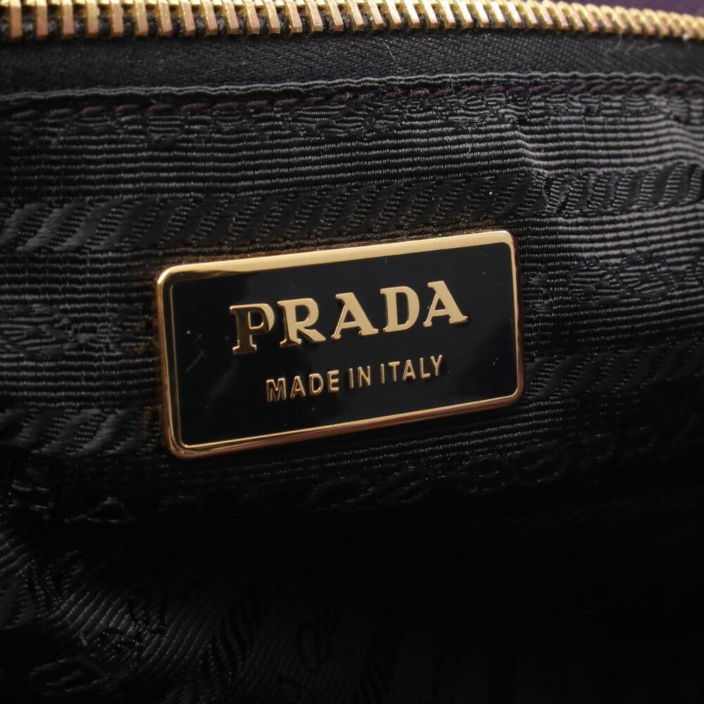 Prada TESSUTO B handbag, nylon and leather, women's, purple, BN1701 - Picture 4 of 9